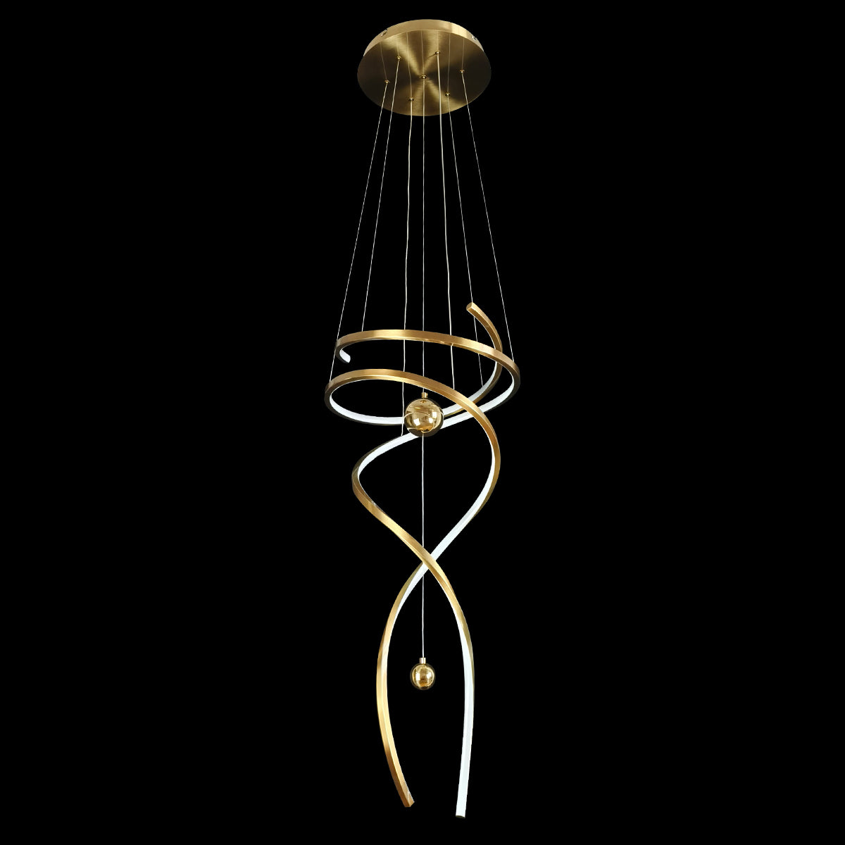 Galassia Metal Swirl Pendant Light - Small