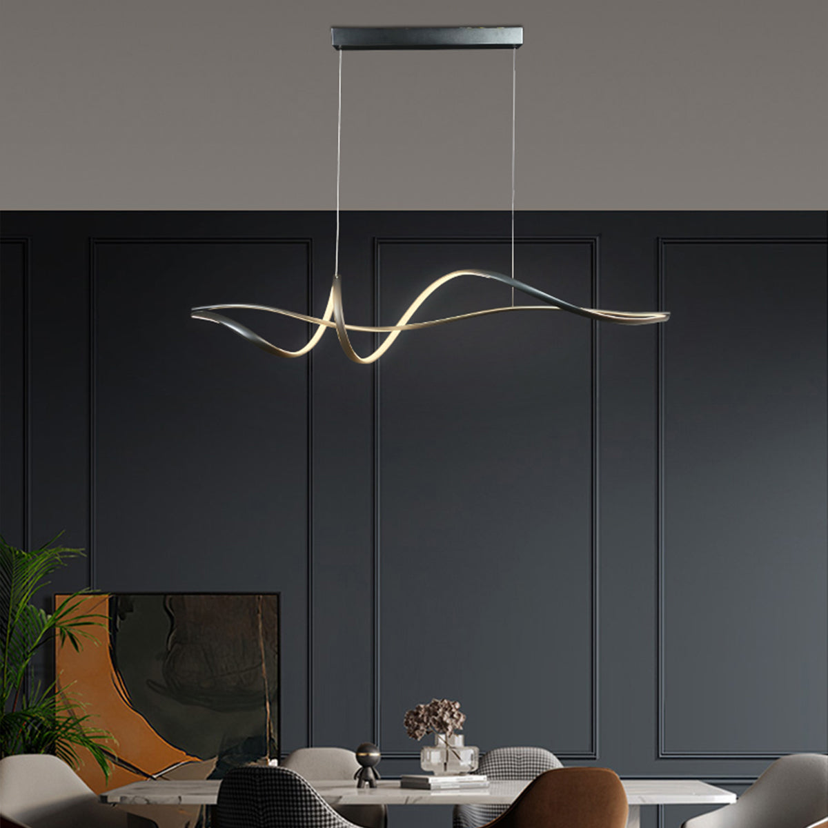 Bocchio Spiral Pendant Light 1200mm