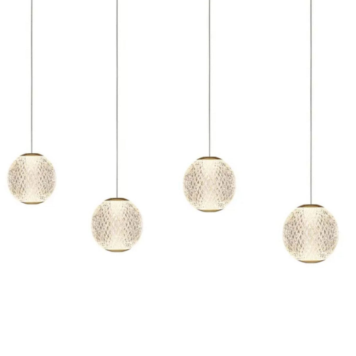 Langdon 4 Light LED Glass Bar Pendant Light