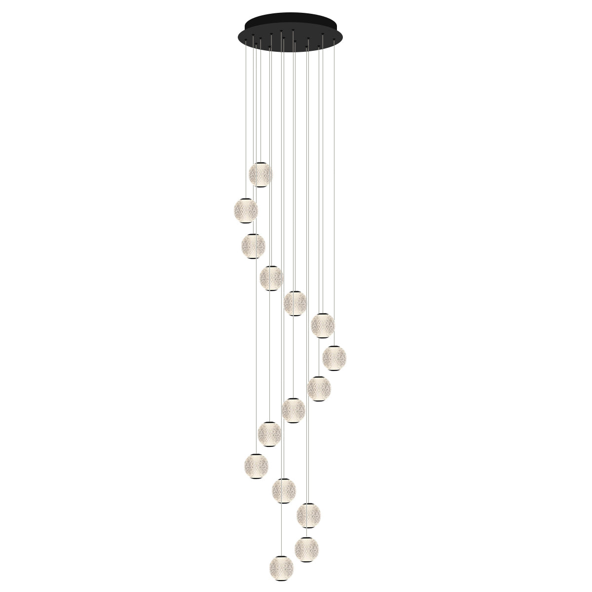 Langdon 15 Light LED Glass Cluster Pendant Light