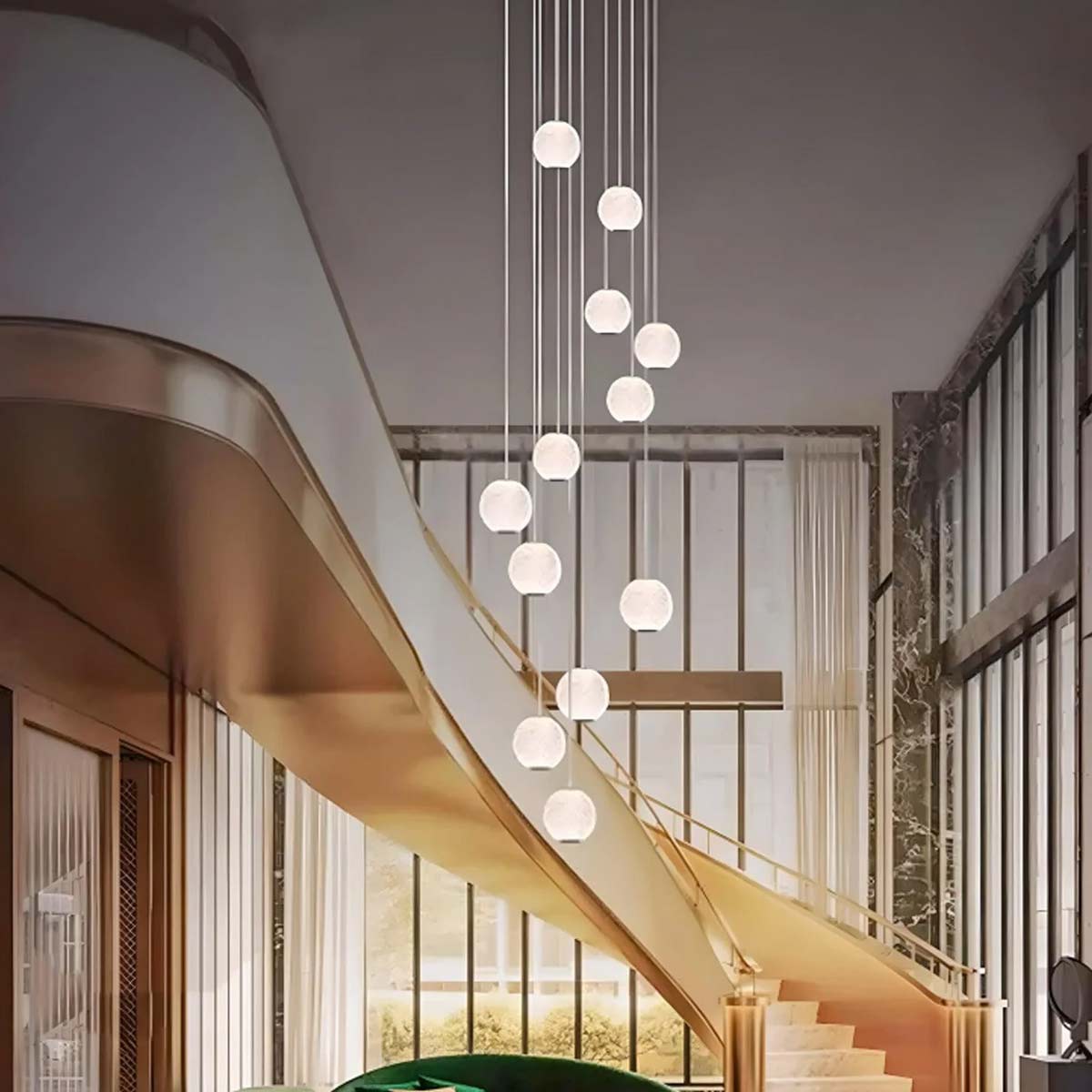 Langdon 15 Light LED Glass Cluster Pendant Light