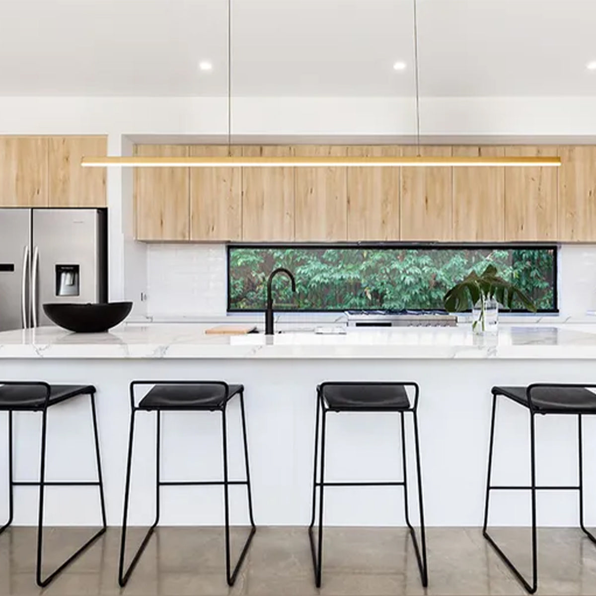 Beam Metal Modern Minimal 1400mm Linear Pendant Light - Tri-Colour