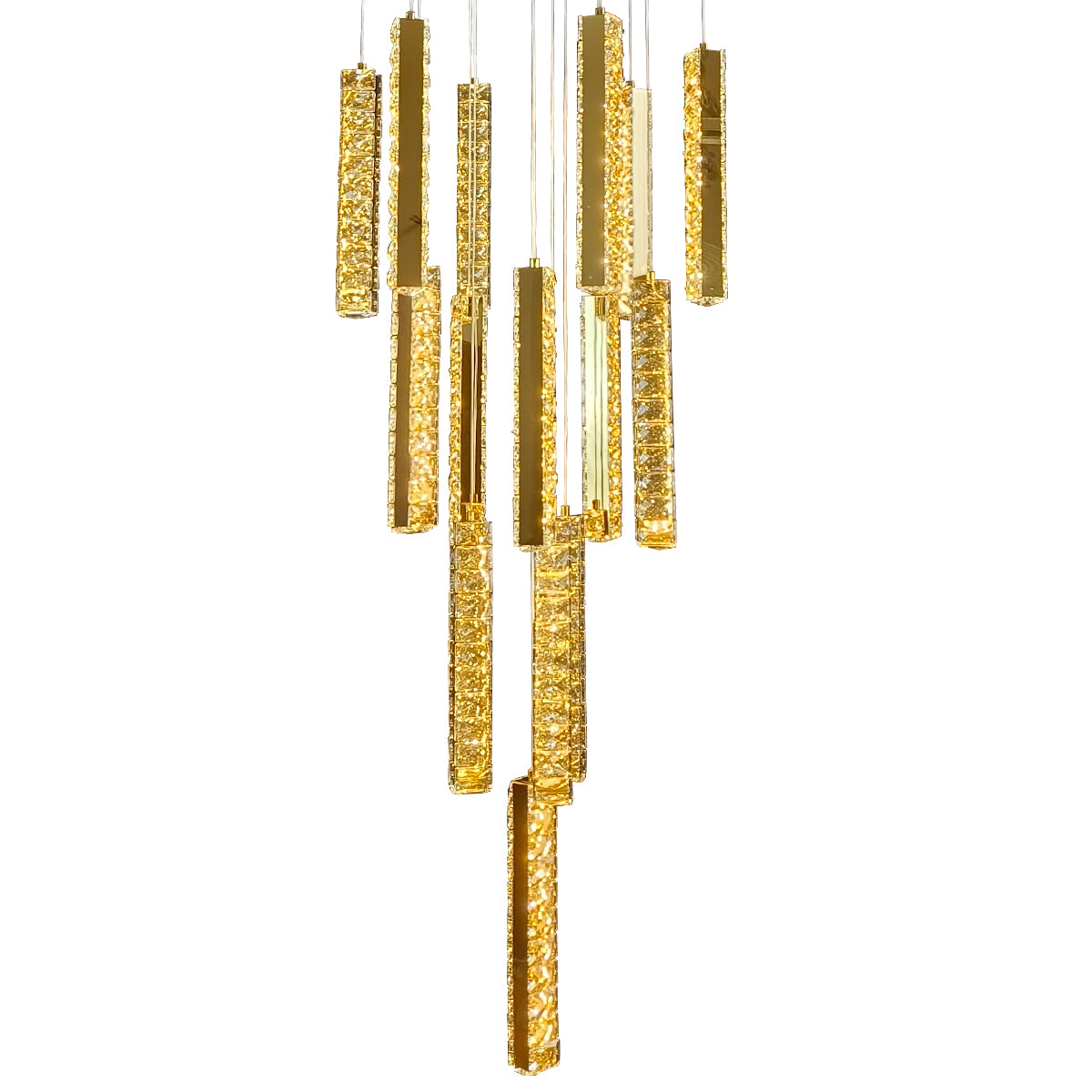 Trechizio 10 LED Cluster Crystal Pendant Lights