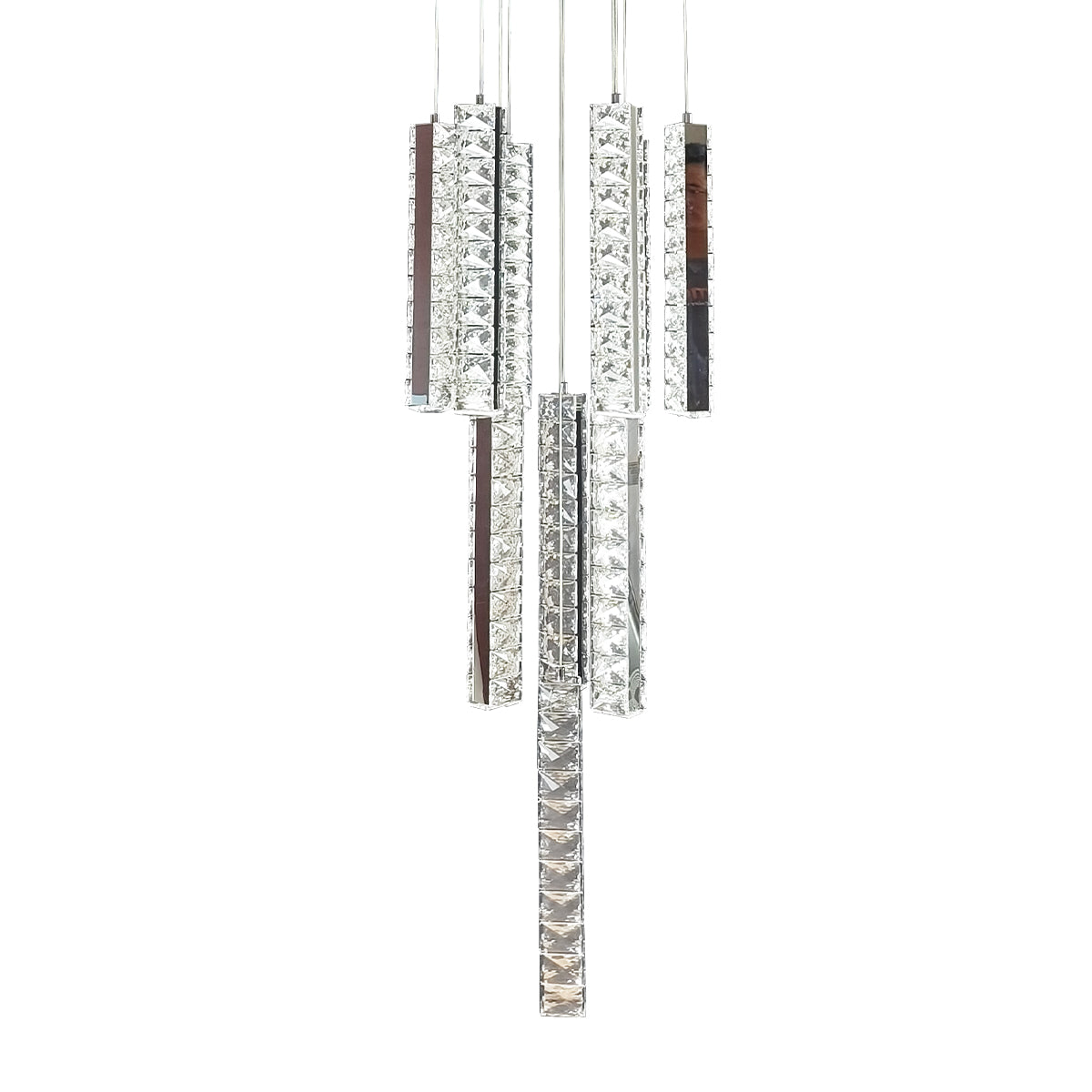 Trechizio 10 LED Cluster Crystal Pendant Lights