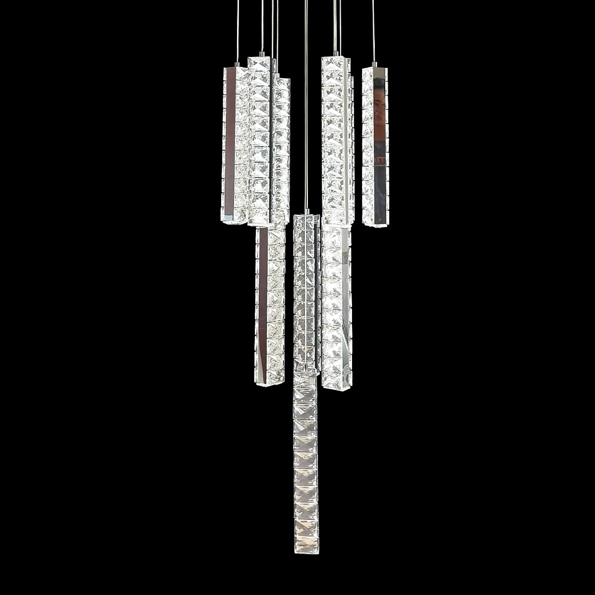 Trechizio 10 LED Cluster Crystal Pendant Lights