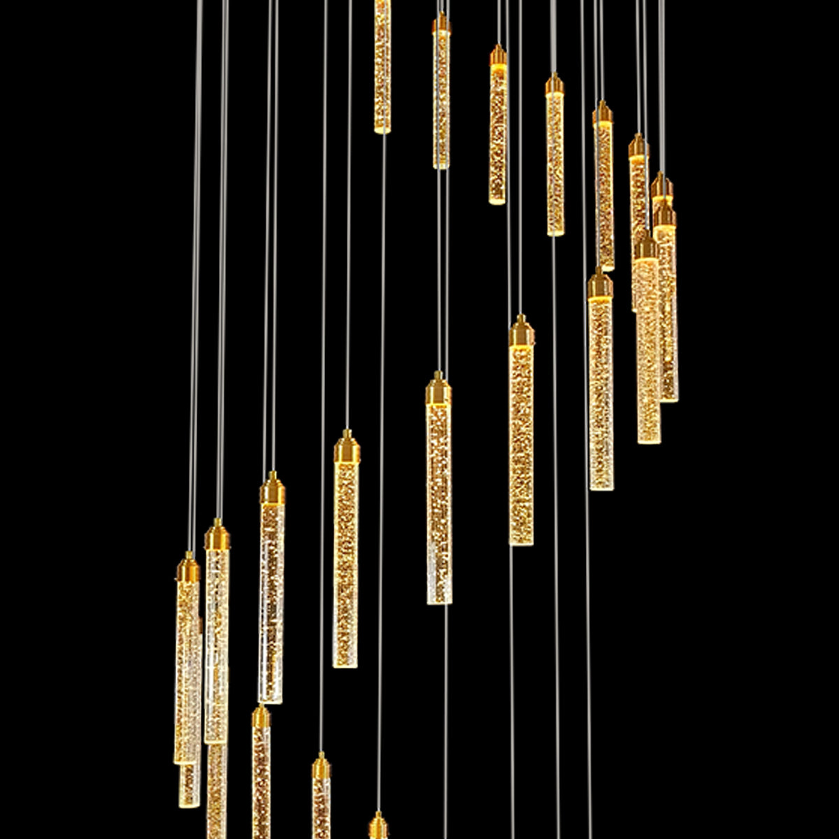 Spiral Pendant Light with 10 LED Lights