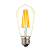 8W E27 Dimmable LED ST64 Pear Filament Globe - 2700K Warm White
