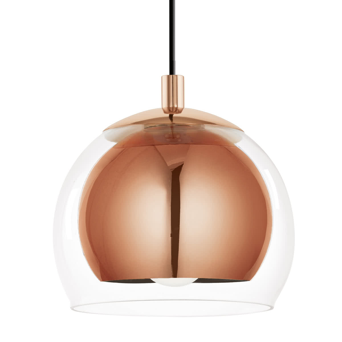 Rocamar Round Glass & Metal Pendant Light