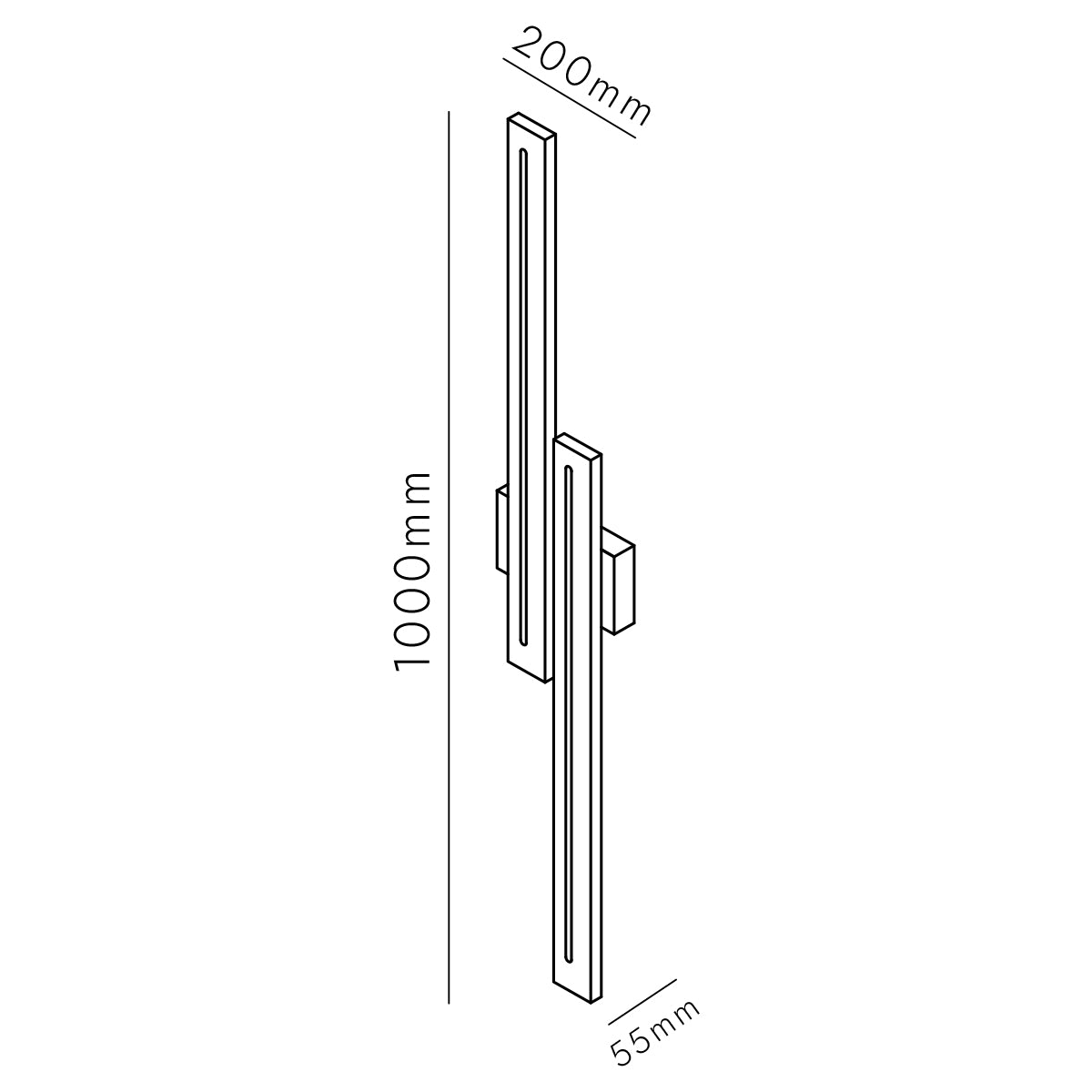 Roma Up Down Rectangular LED IP65 Wall Light