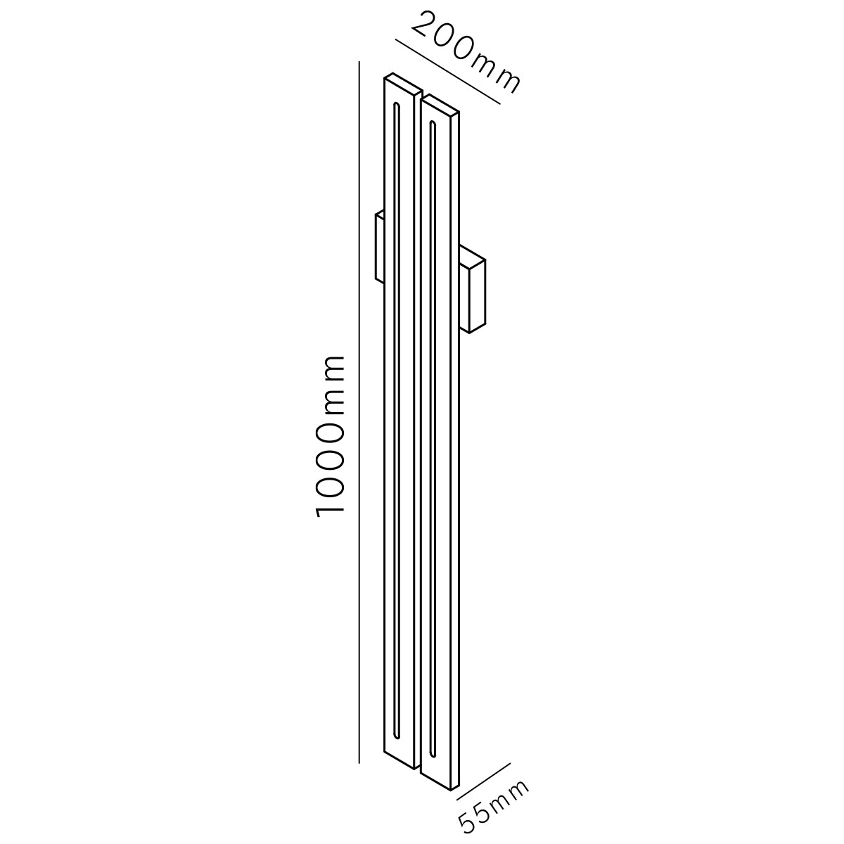 Roma Double Rectangular LED IP65 Wall Light