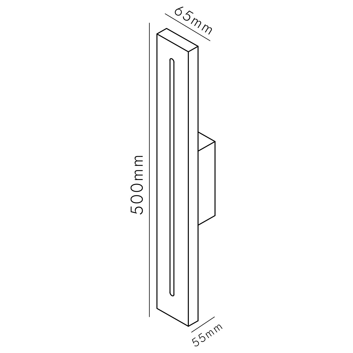 Roma Single Rectangular LED IP65 Wall Light