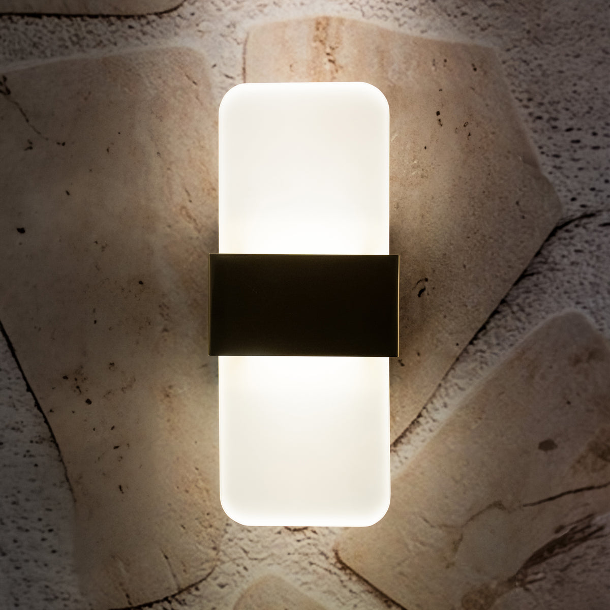 Brooklyn Frost Glass LED IP65 Wall Light