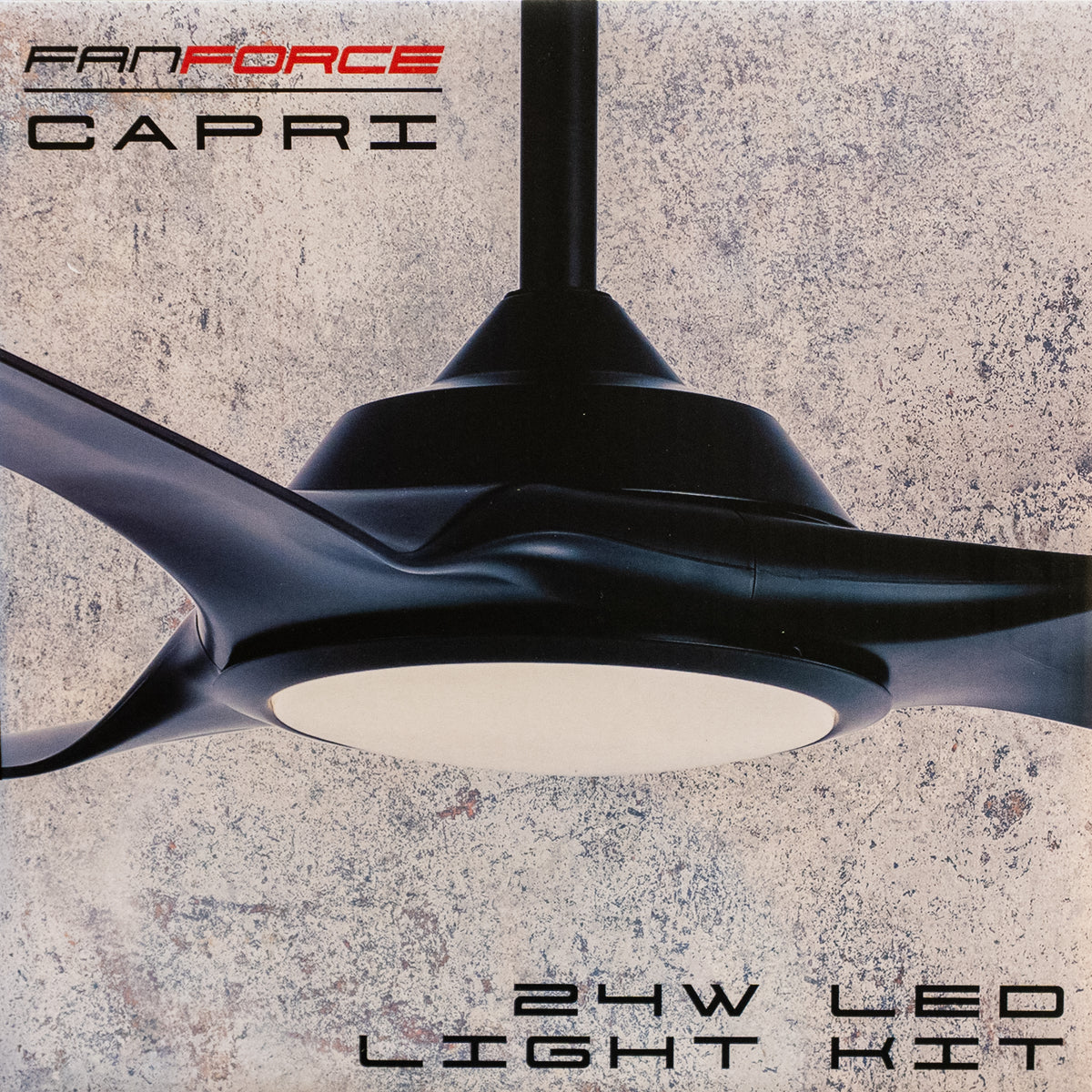 Capri 24W LED Ceiling Fan Light Kit - Tri-Colour