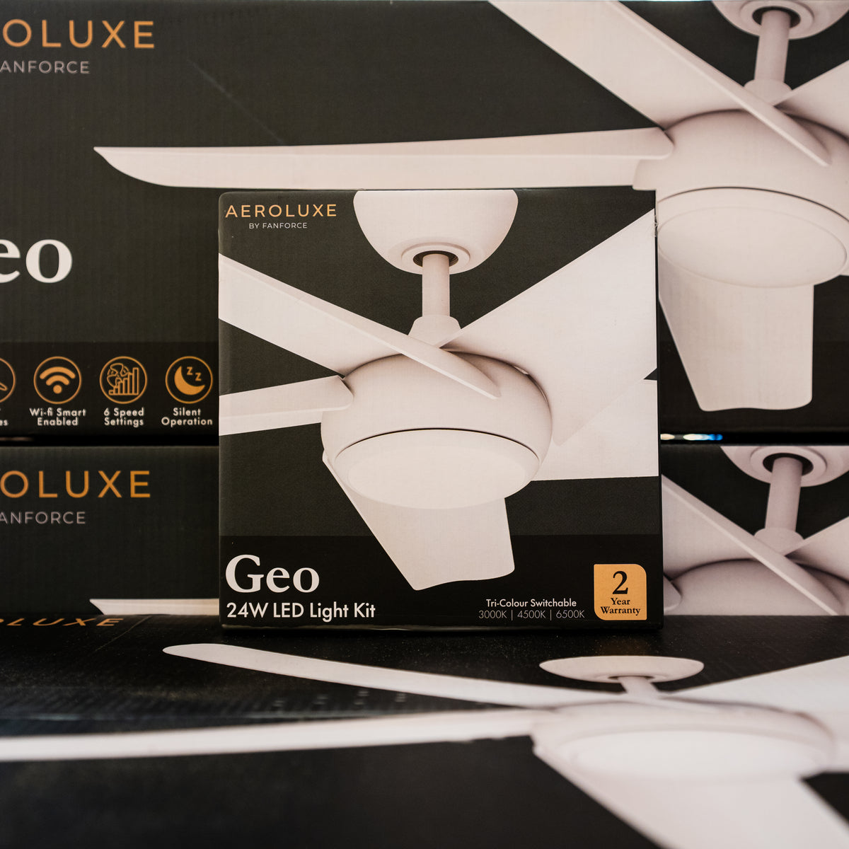 Geo 24W LED Light Kit for DC Ceiling Fan