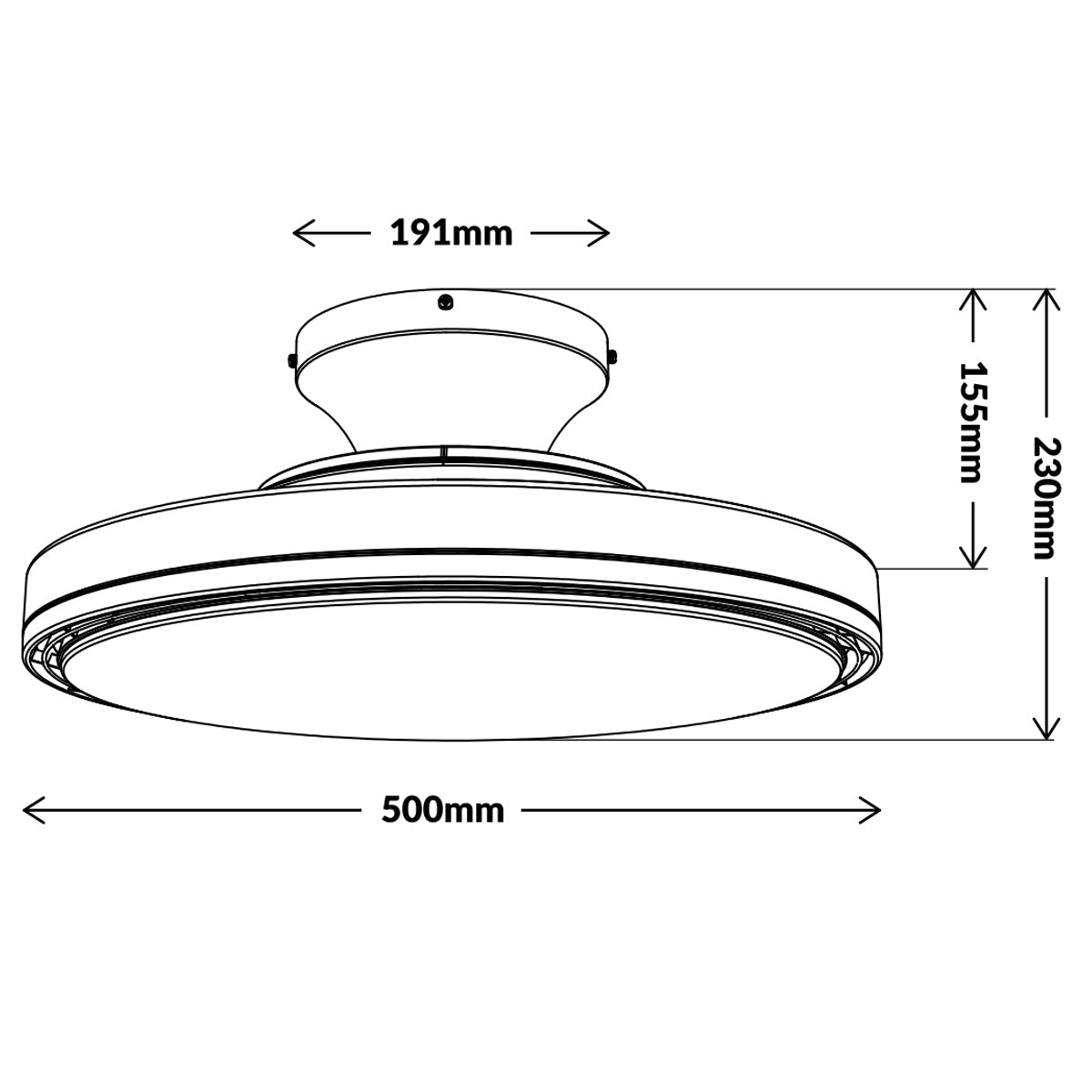 Haven Bladeless Smart Ceiling Fan with LED Light & Remote