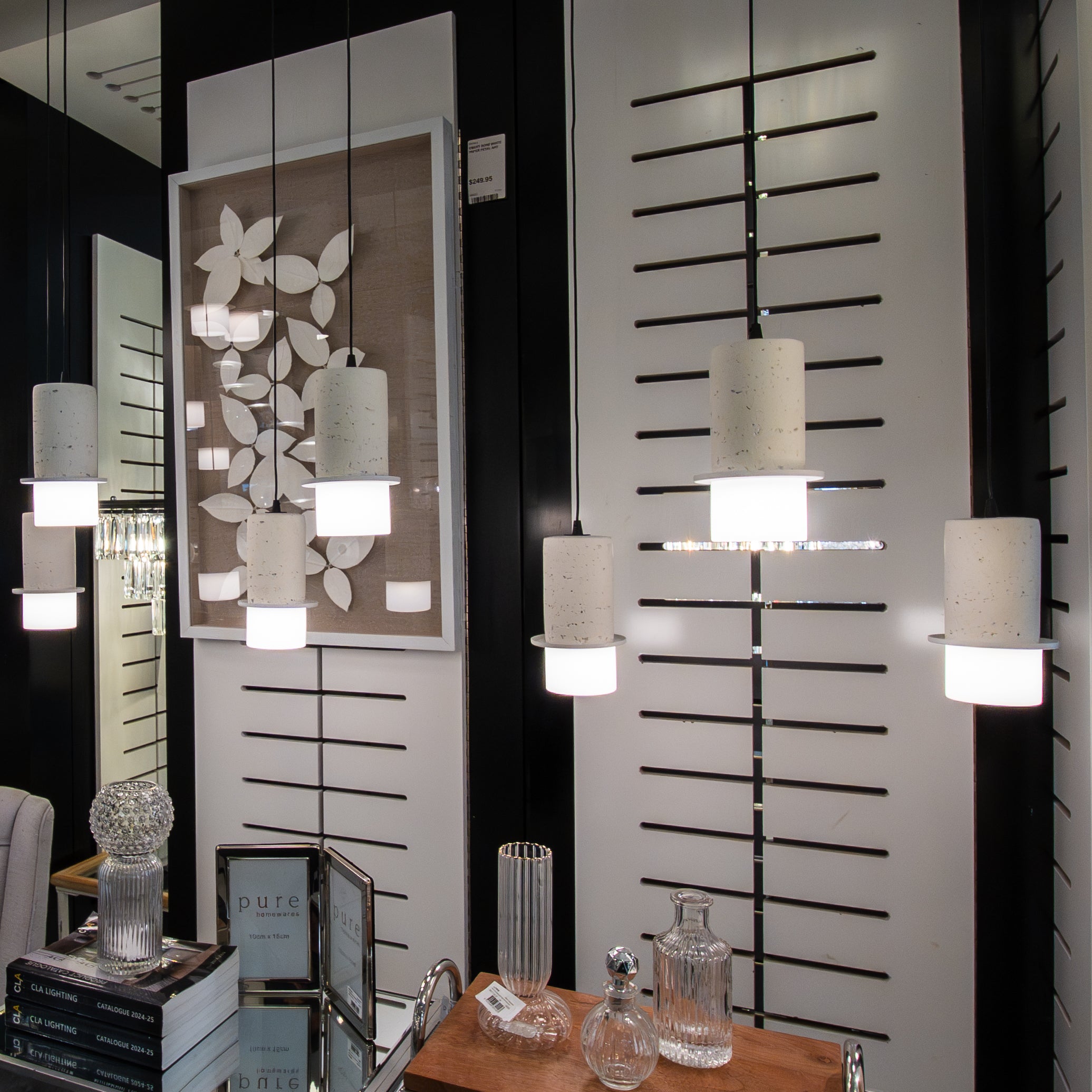 Kolisa Linear Travertine Look LED Pendant
