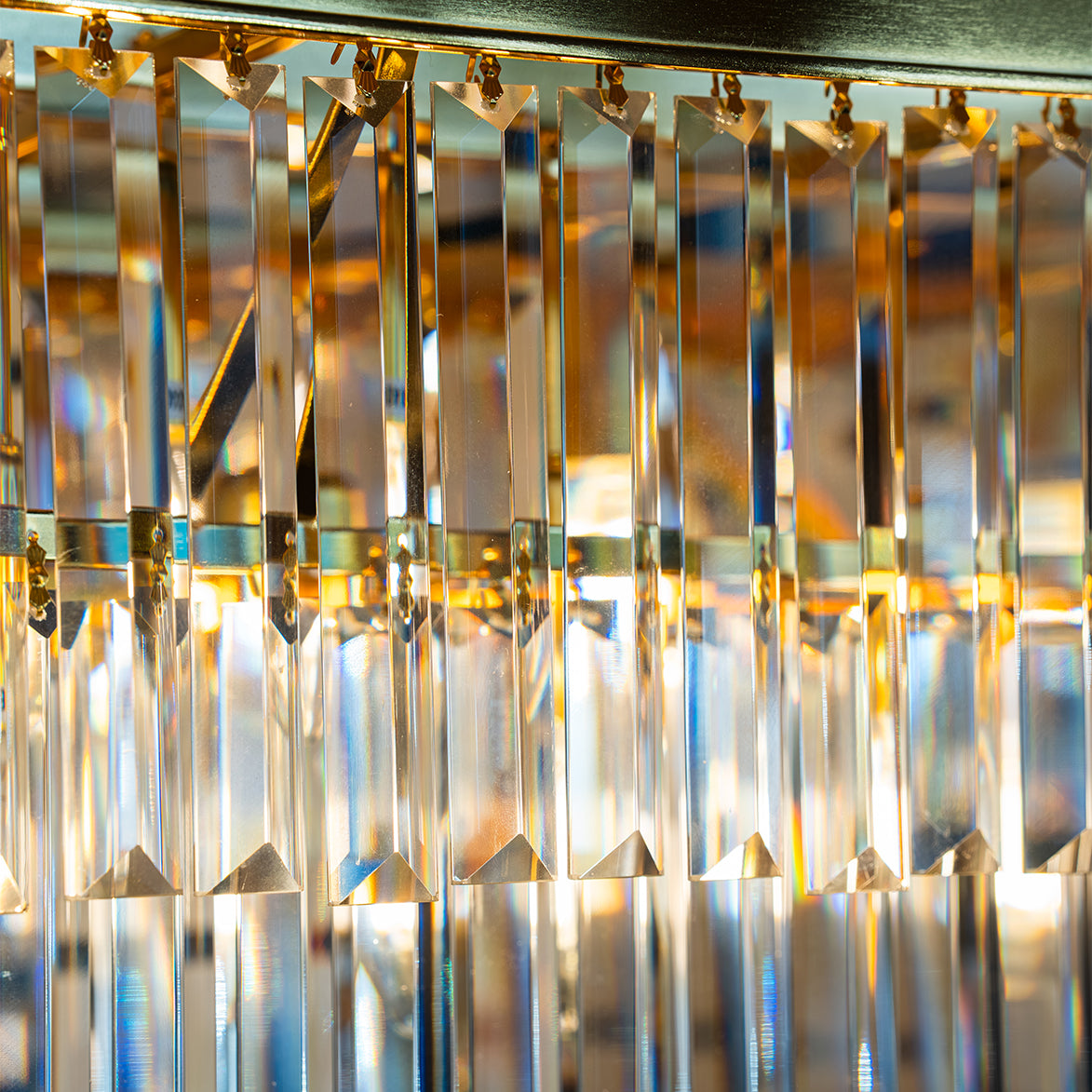 Marinello 2 Tier Rectangle Crystal Chandelier