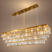 Milano 4-Tier Rectangle Crystal Chandelier
