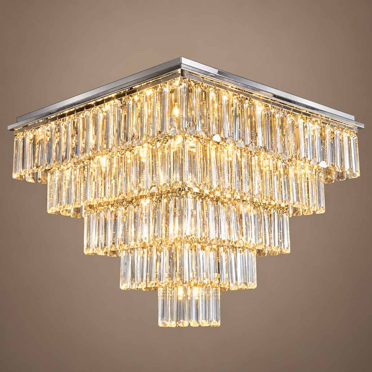 Milano Crystal Chandelier Close to Ceiling Light