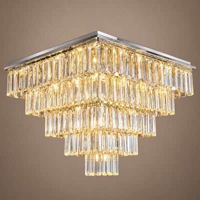 Milano Crystal Chandelier Close to Ceiling Light