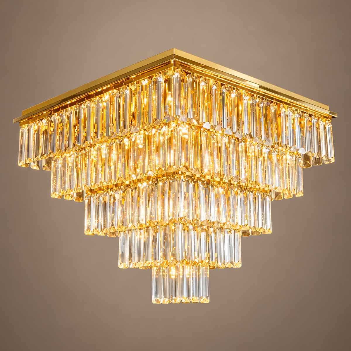 Milano Crystal Chandelier Close to Ceiling Light