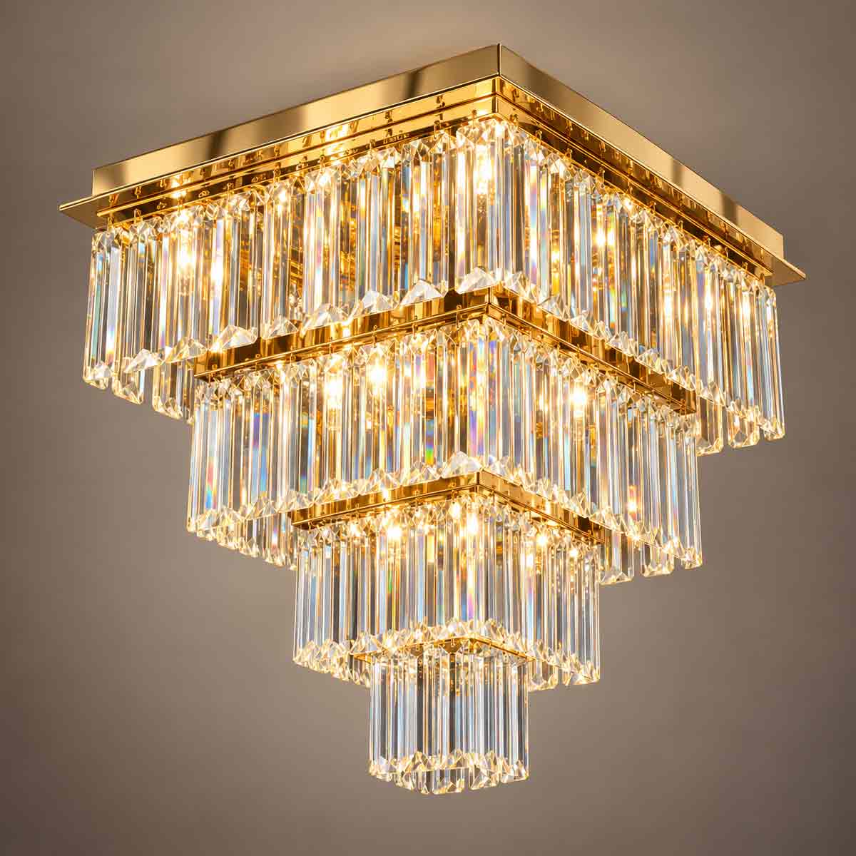 Milano Crystal Chandelier Close to Ceiling Light