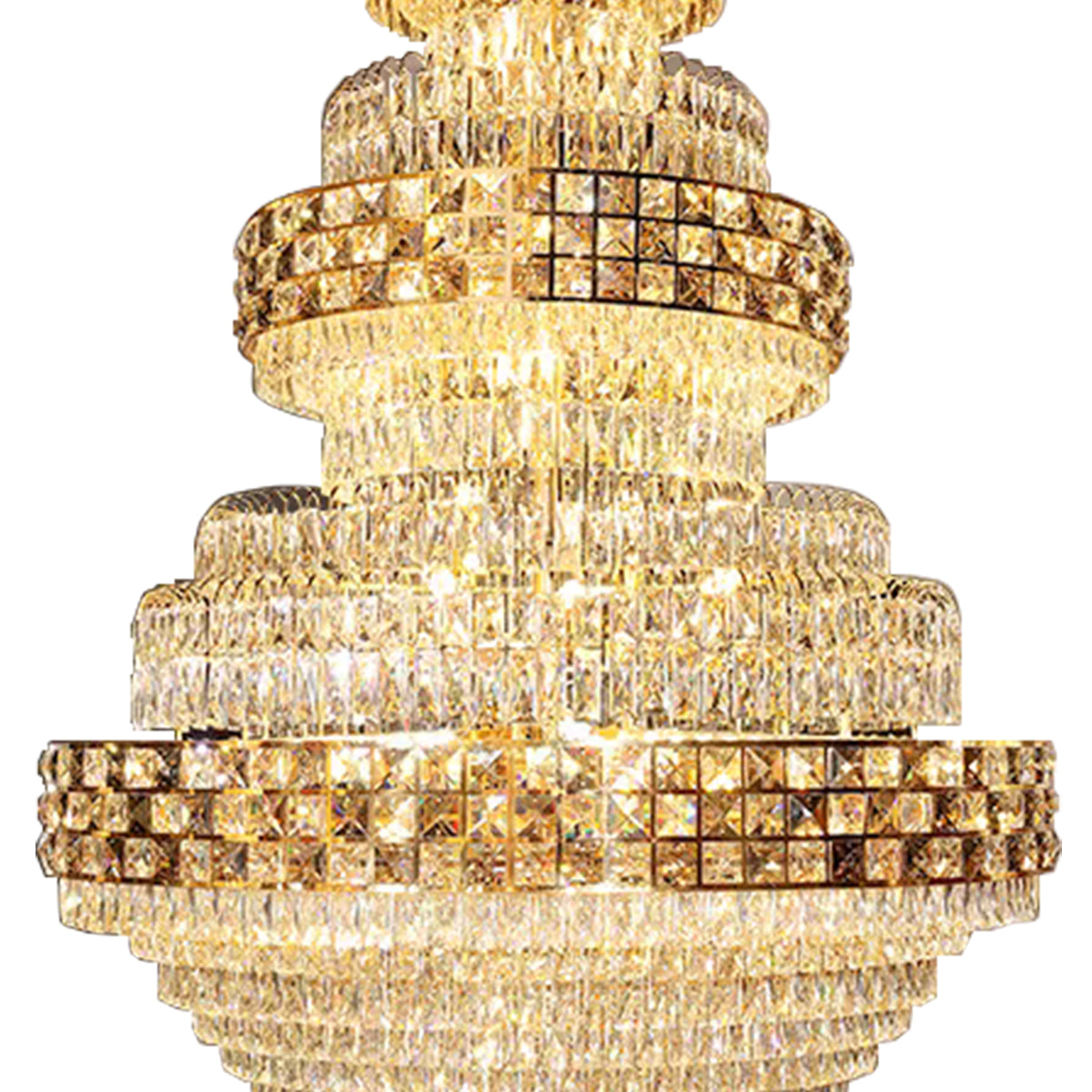 Agra 3 Tier Crystal Chandelier with 67 Lights - 1500mm