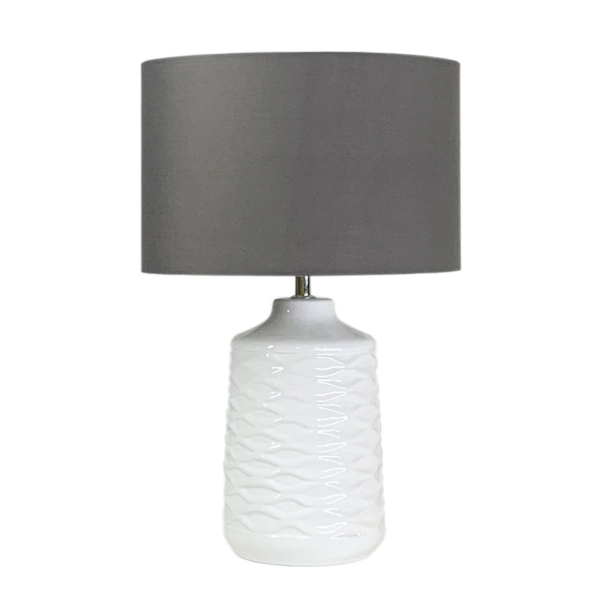 Agra Ceramic Table Lamp with Fabric Shade
