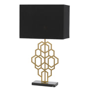 Akron Small Table Lamp with Marble Base - Elegant Lighting
