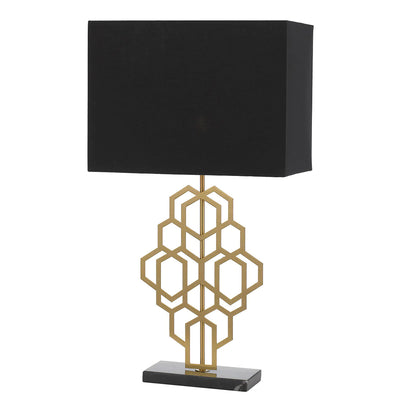 Akron Small Table Lamp with Marble Base - Elegant Lighting