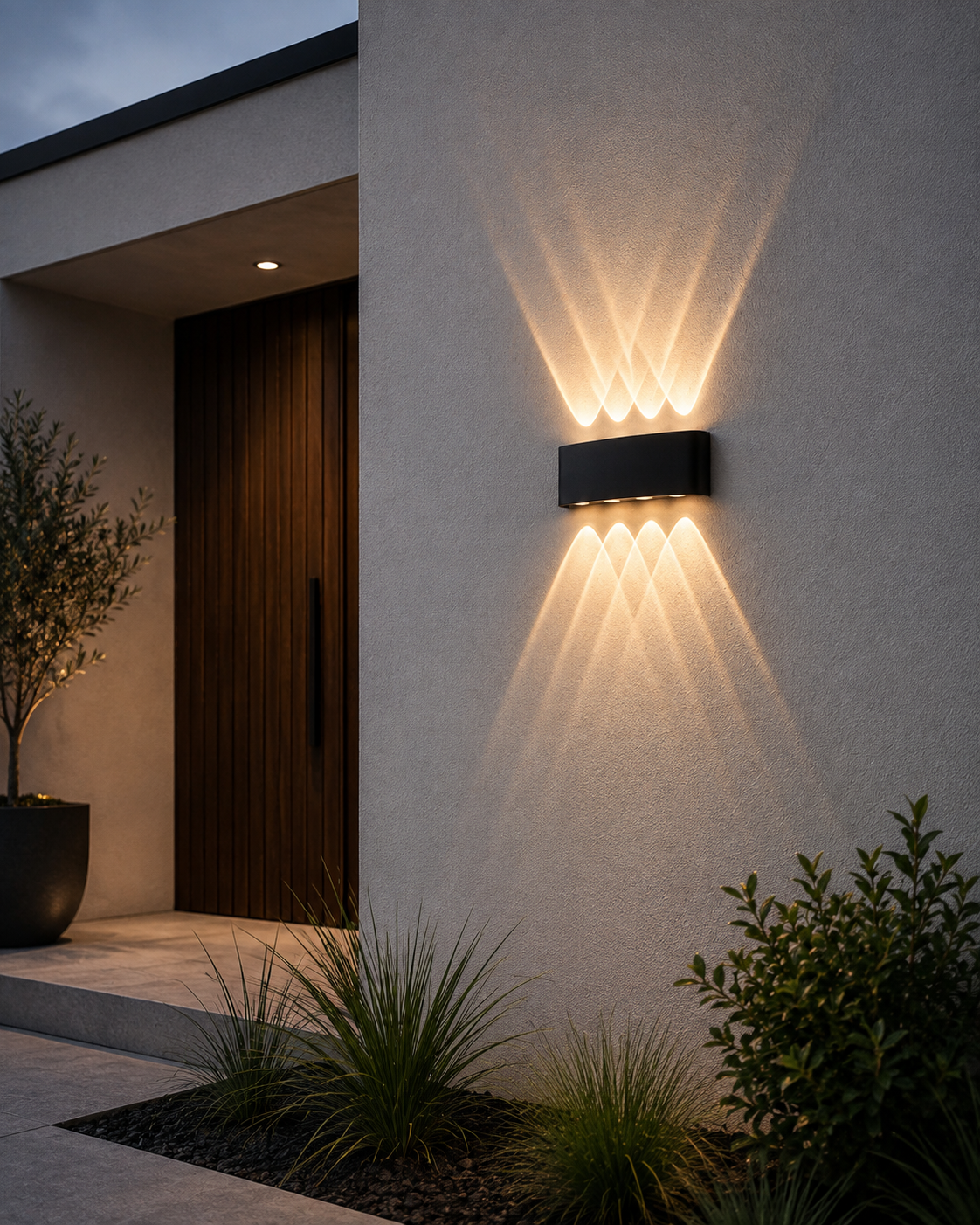 Albi 10W Curve LED Outdoor Up and Down Wall Light