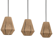 Alderney 120W 3 Light Pendant Light with E27 Holders