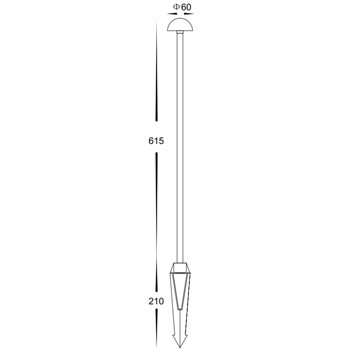 Aldo 24V LED 600mm Garden Light