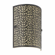 Almera 1 Satin Nickel Designer Wall Light with Opal Glass