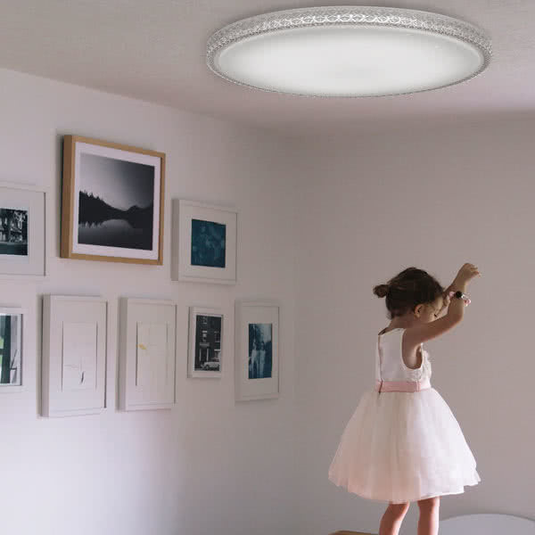 Amelia LED Decorative Oyster - White - Tri-colour