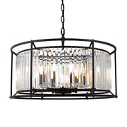 Amelia 8 Crystal Pendant Light - Black