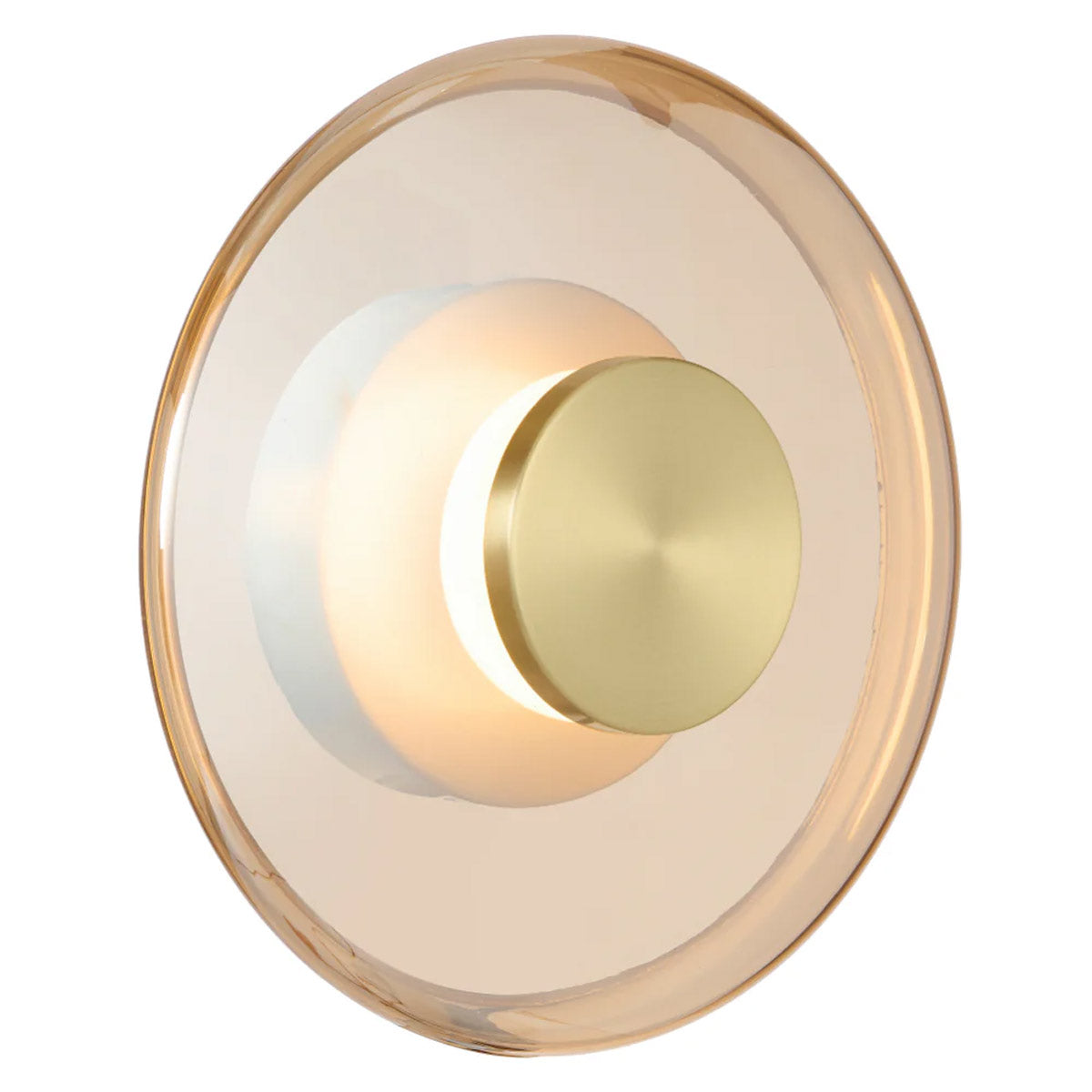 Amity Wall Light Circular Modern Glass