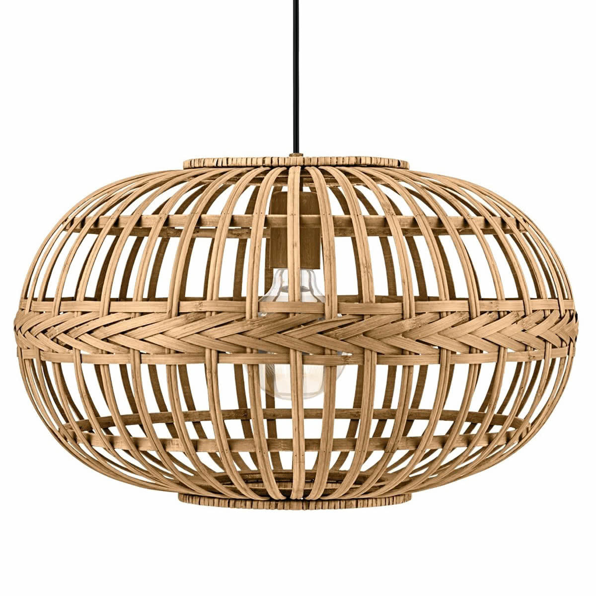 Amsfield Round Bamboo Woven Pendant Light