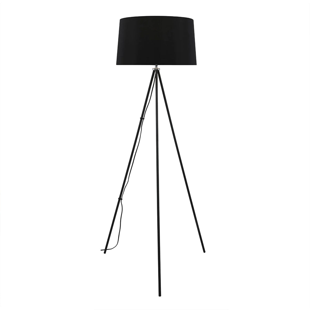 Anna Floor Lamp Fabric Shade with Metal Base