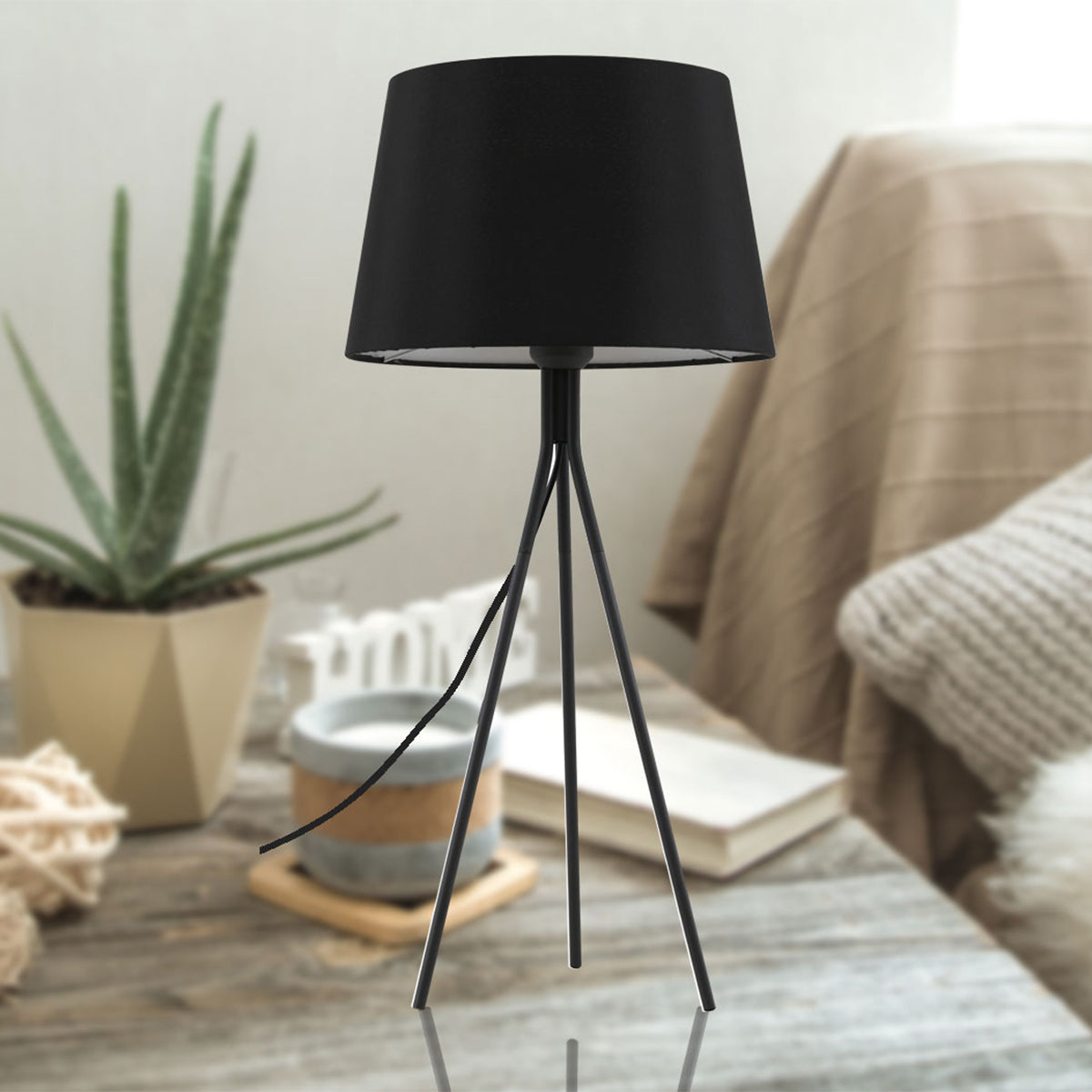 Anna Table Lamp with Drum Shade