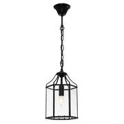 Arcadia Black & Clear Bevelled Glass Pendant Light