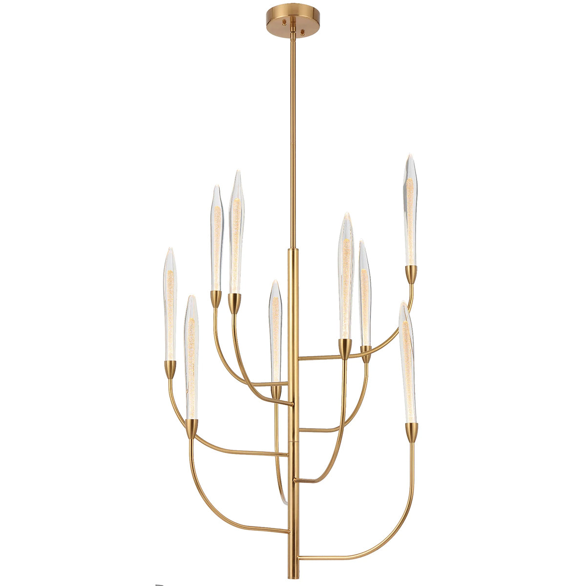 Archer 9-Light LED Pendant Light with Gold Leaf Arms