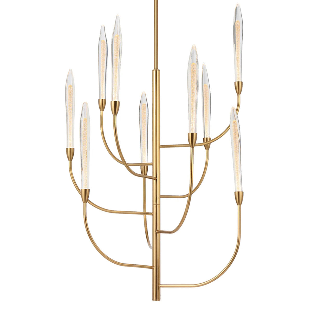Archer 9-Light LED Pendant Light with Gold Leaf Arms
