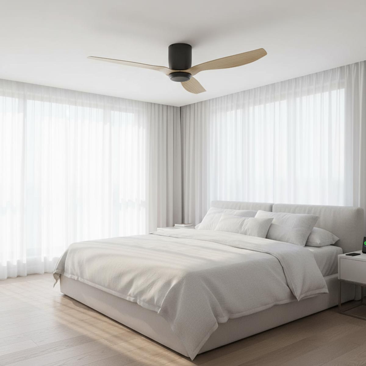 Ares 52" Low Profile Smart DC Ceiling Fan with Remote