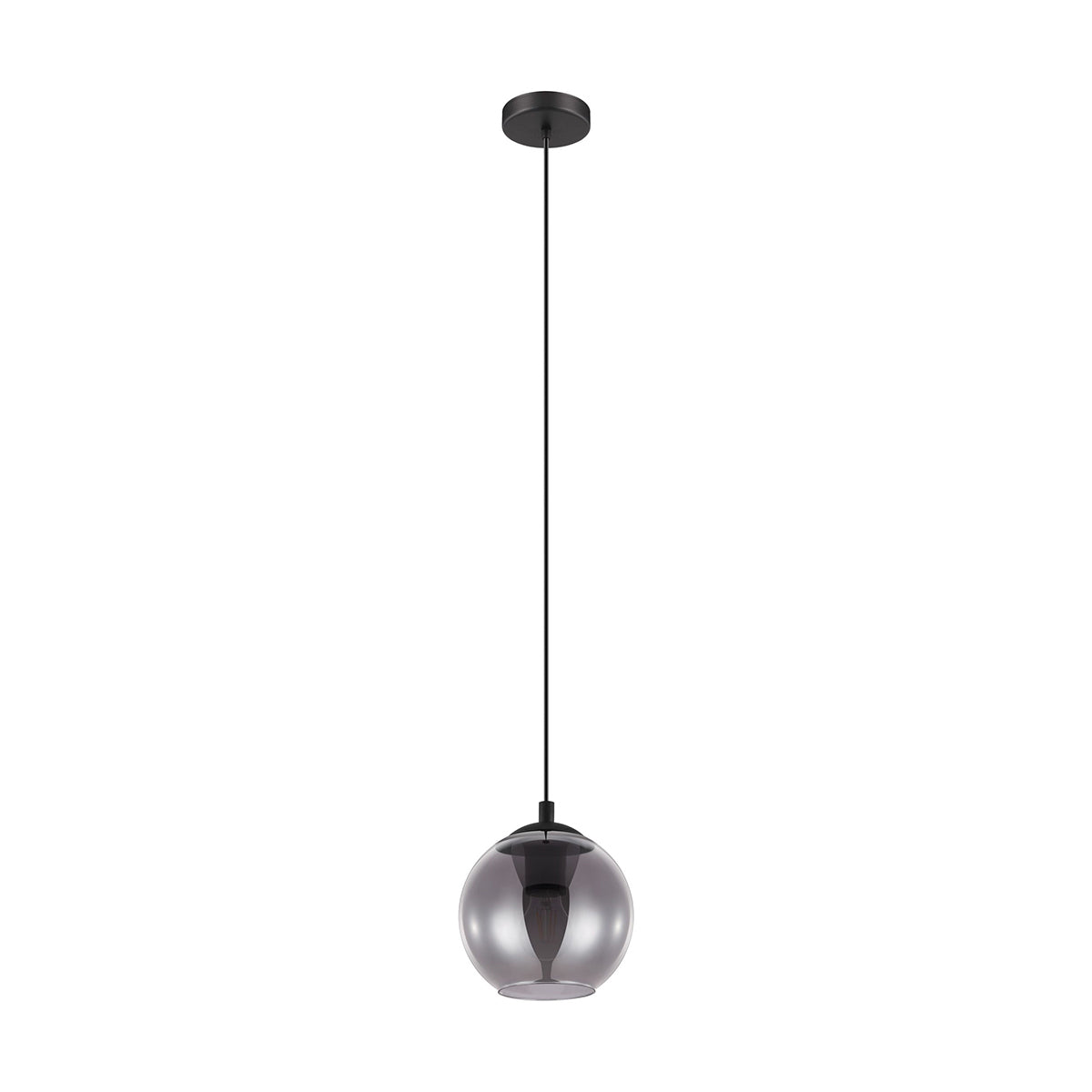Ariscani 1 Light Pendant with Black Vaporised Glass