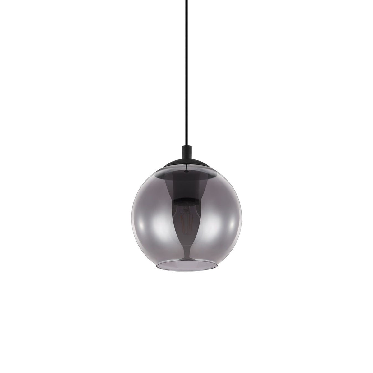Ariscani 1 Light Pendant with Black Vaporised Glass