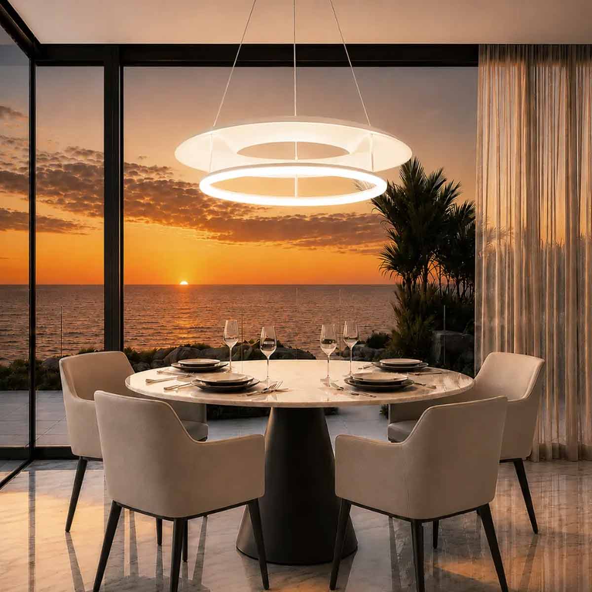 Ariva Circular Pendant Light with LED