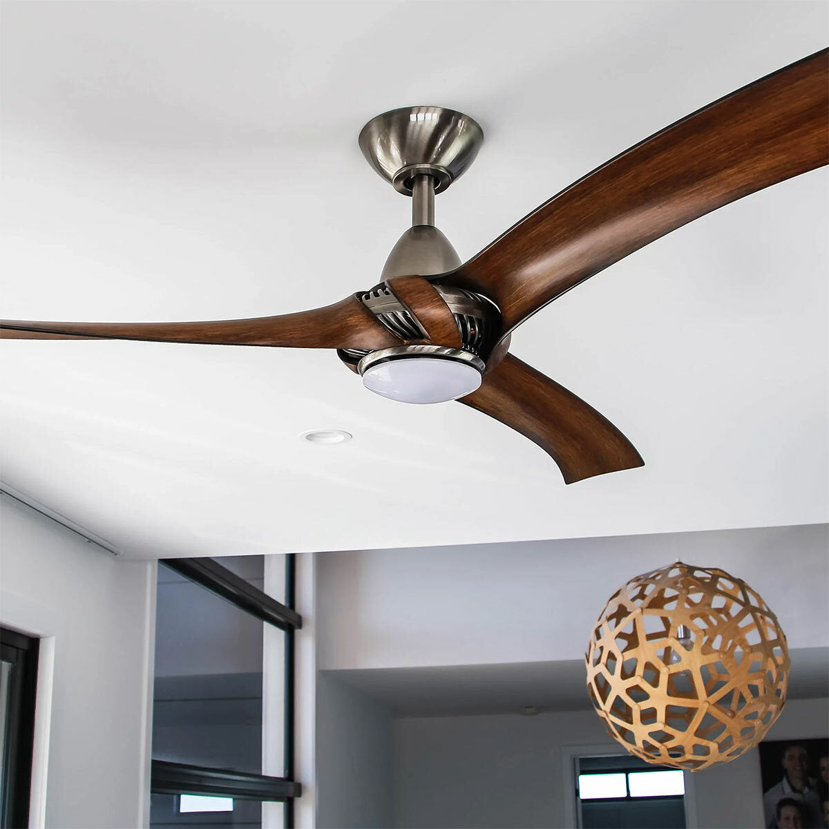 Arumi 3 Blade 52" AC Ceiling Fan with LED Light & Remote