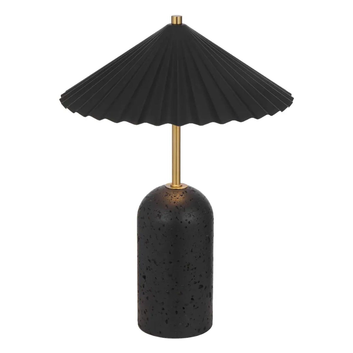 Arvane Table Lamp with Travertine Base and LED Light