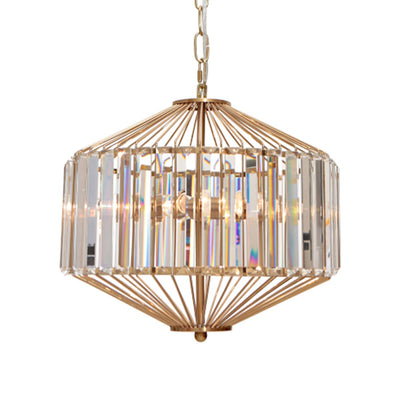 Arzeno Crystal Prism Pendant Light with Gold Finish